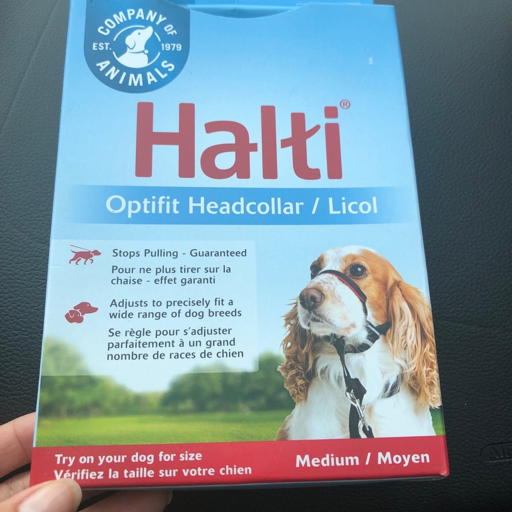 Halti OptiFit Headcollar, Medium Collar For Dog New Médium Pets Adjustable Black